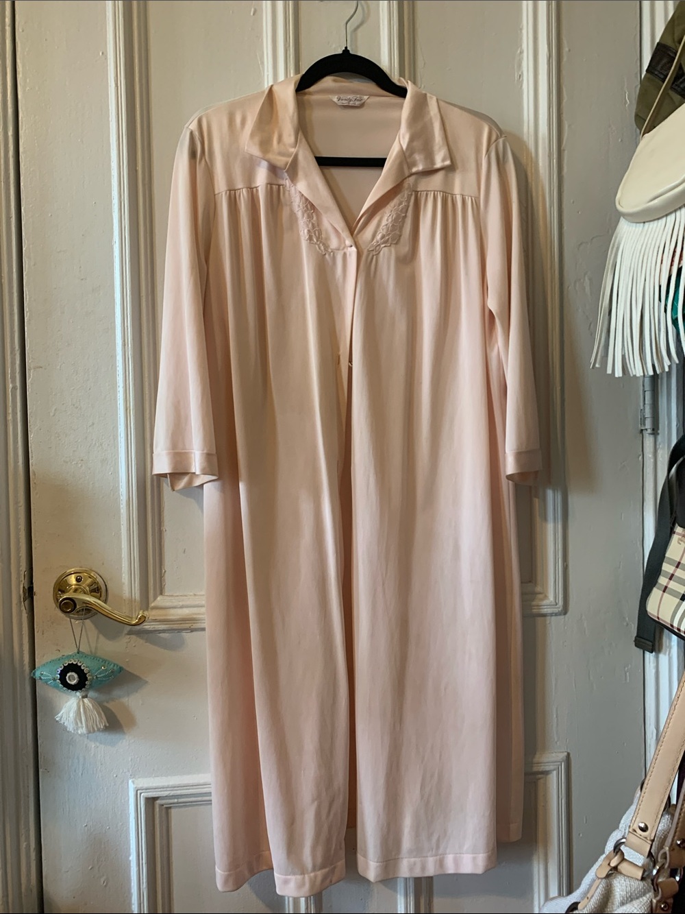 Vanity Fair Blush Pink Satin Robe